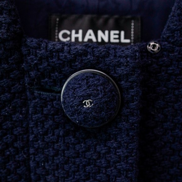 Chanel Navy Wool Mod Coat - Picture 4 of 14